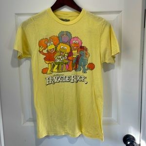 Fraggle Rock Graphic Tee Yellow Small